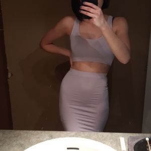 Fashion Nova Lavender Shirt and skirt set